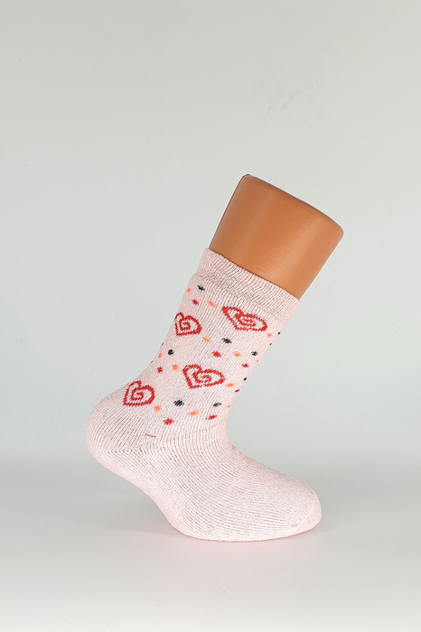 2-13 Yaş Kız Çocuk Kışlık Havlu Çorap 12'li