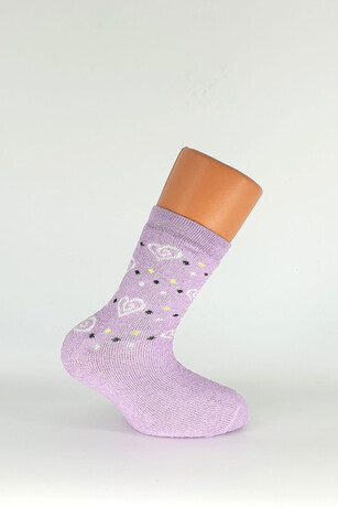 2-13 Yaş Kız Çocuk Kışlık Havlu Çorap 12'li - Thumbnail