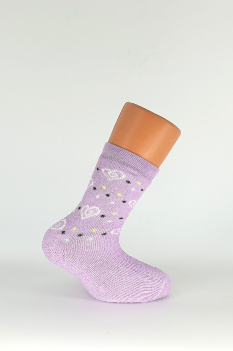 2-13 Yaş Kız Çocuk Kışlık Havlu Çorap 12'li