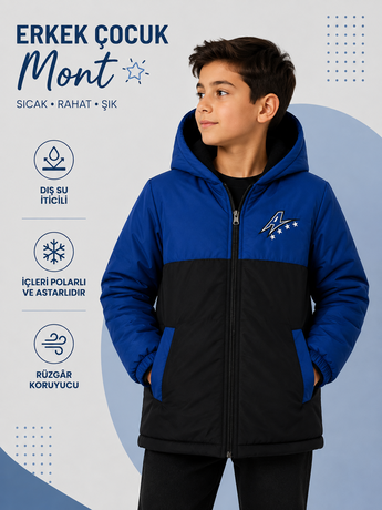Alkan - 3-13 Yaş Erkek Çocuk Klasik Mont