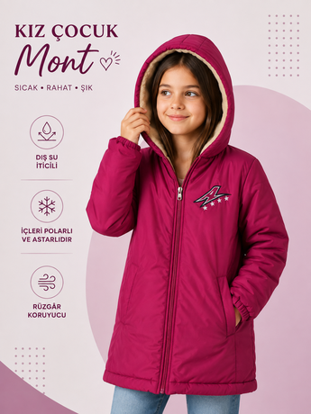 Alkan - 3-13 Yaş Kız Çocuk Klasik Mont