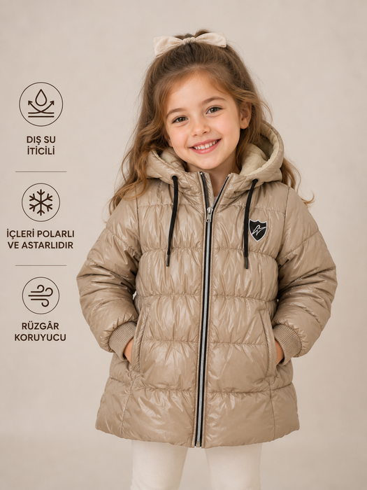 6-13 Yaş Kız Çocuk Alkan Dolum Mont