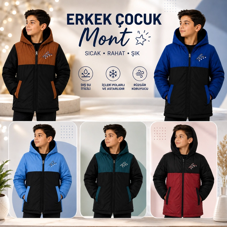 Toptan Erkek Çocuk Montları