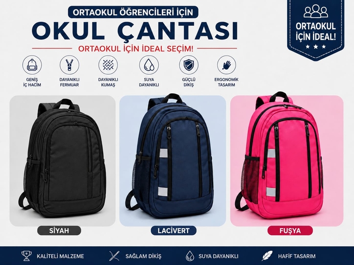 Ortaokul Kız Çantaları